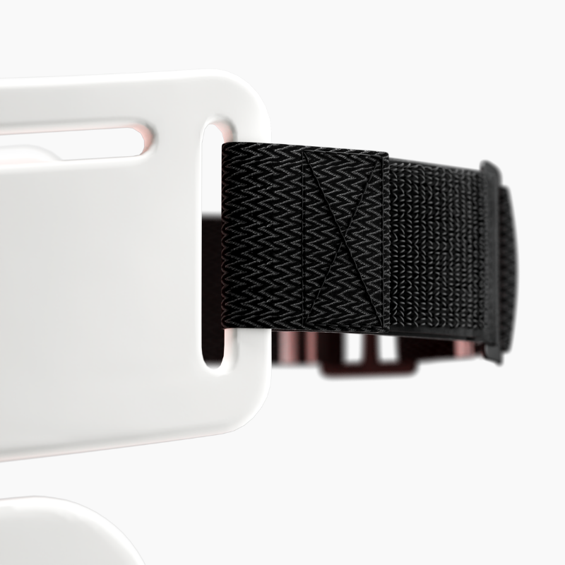 Close-up of  the CurrentBody Neck & Décolletage Mask Series 2 mask strap
